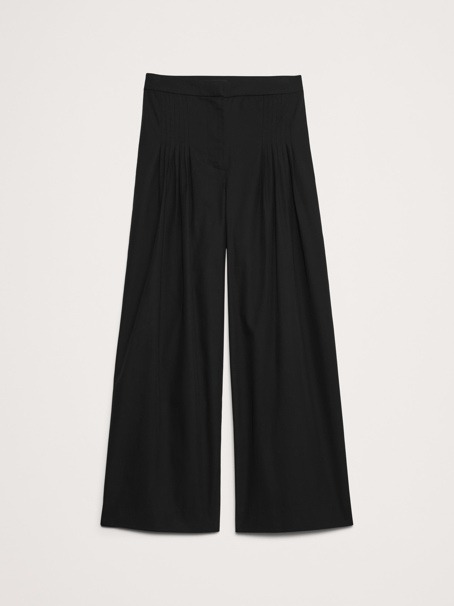 High-Rise Ultra-Wide Leg Poplin Pant