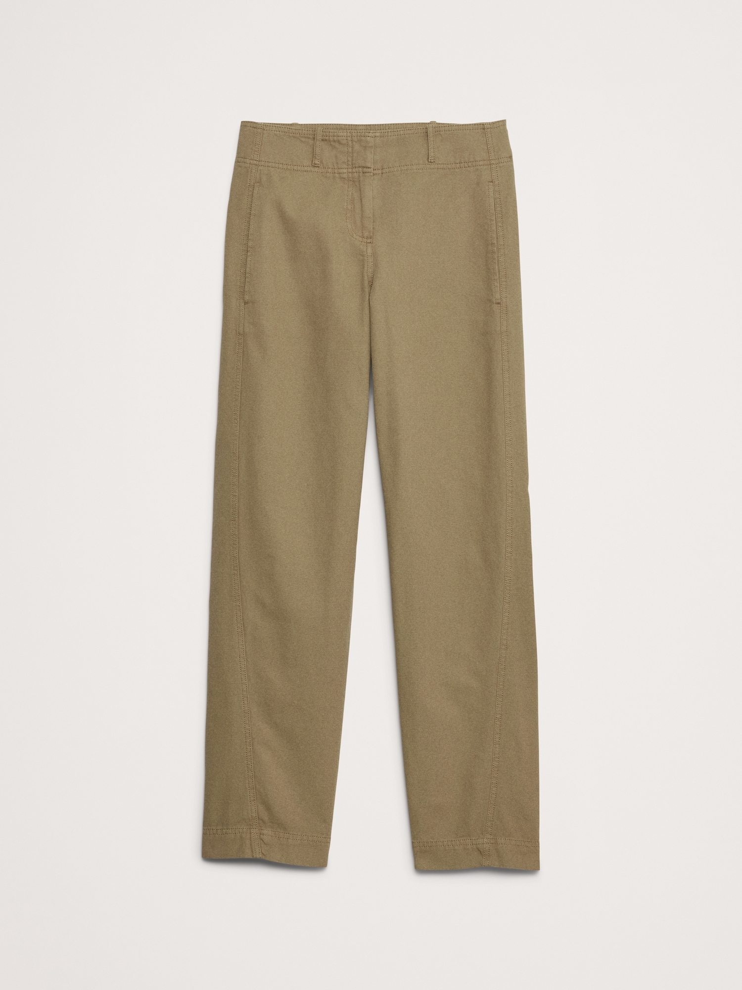 Mid-Rise Barrel-Leg Utility Pant