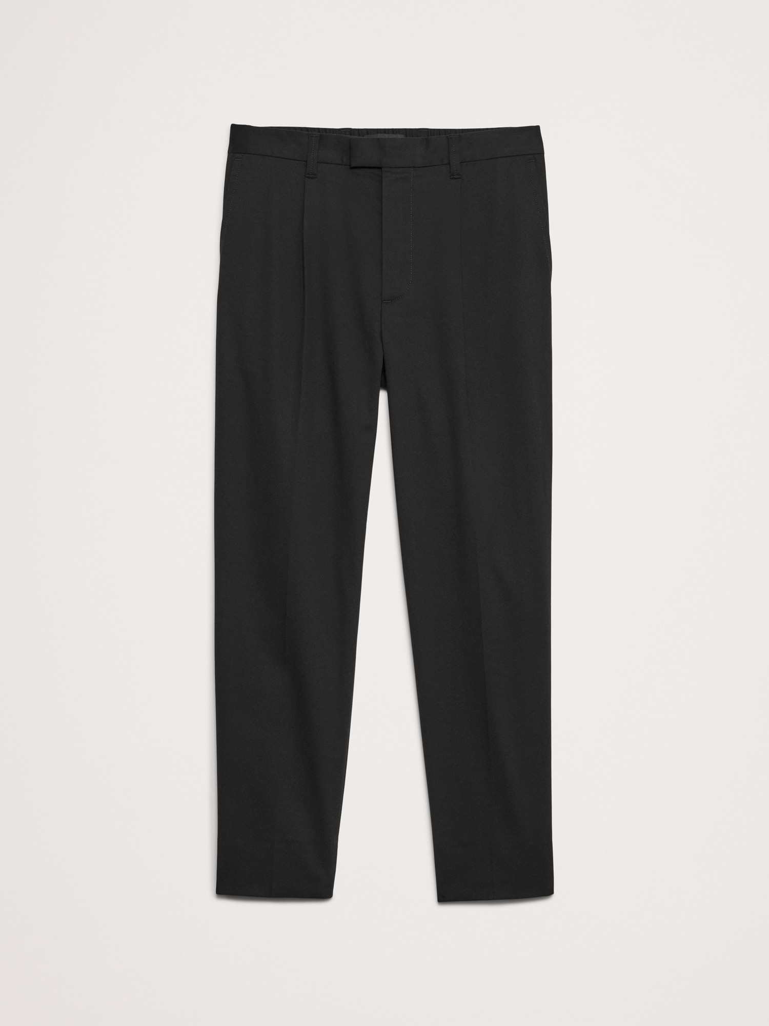 Pleated Cropped Italian-Stretch Chino