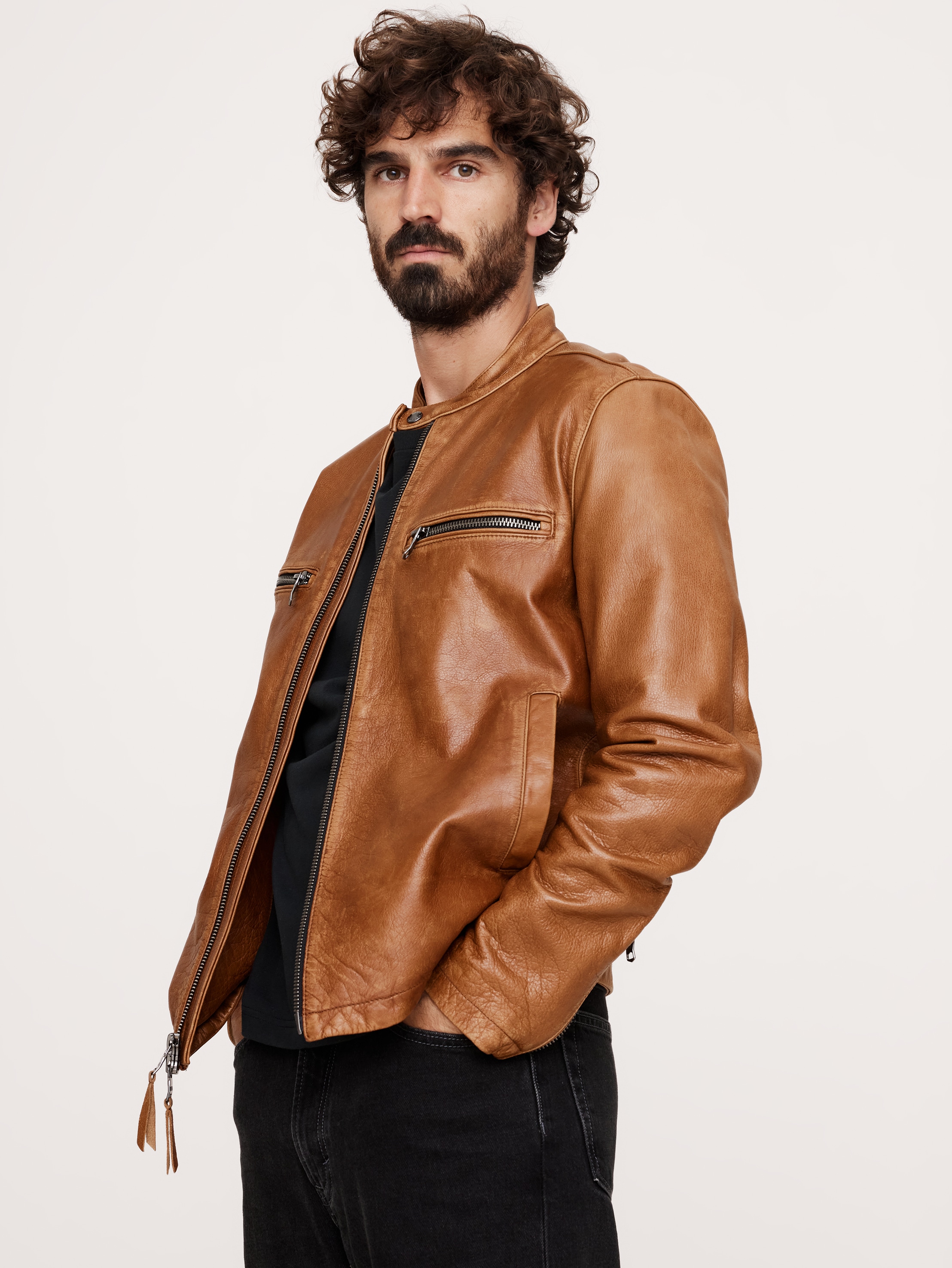 i*g様 BANANA REPUBLIC leather jacket M Banana Republic Oversized Leather Bomber Jacket Review 2024