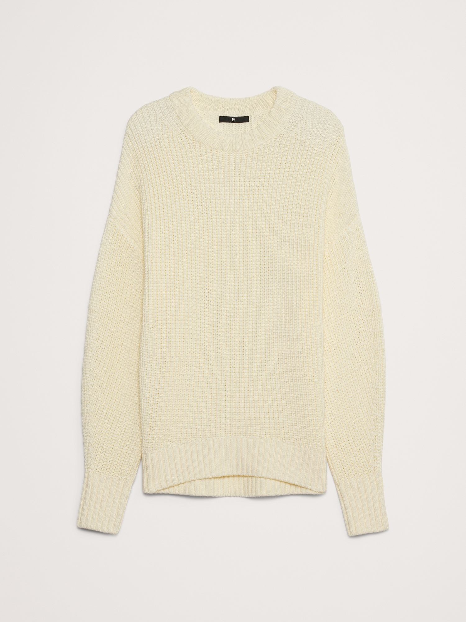 Oversized Crew-Neck Cotton Sweater