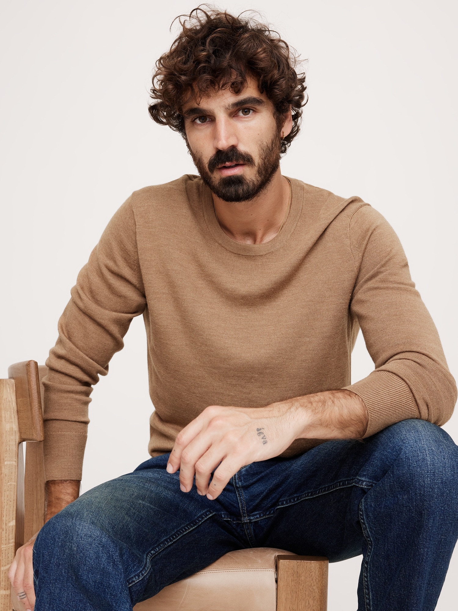 Italian Merino Crew-Neck Sweater