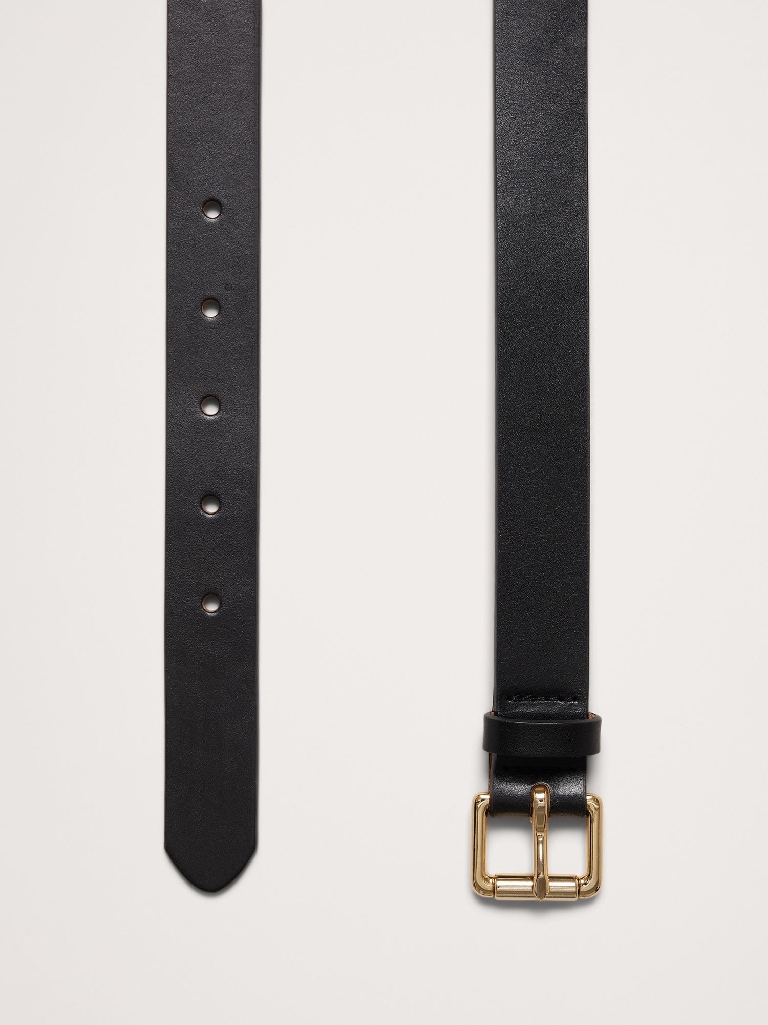 Double-Wrap Leather Waist Belt