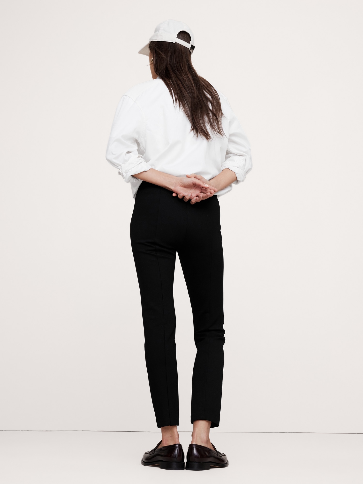Женские брюки Banana Republic Skinny Everywhere Ponte Pant, цвет: Чёрный — фото 2