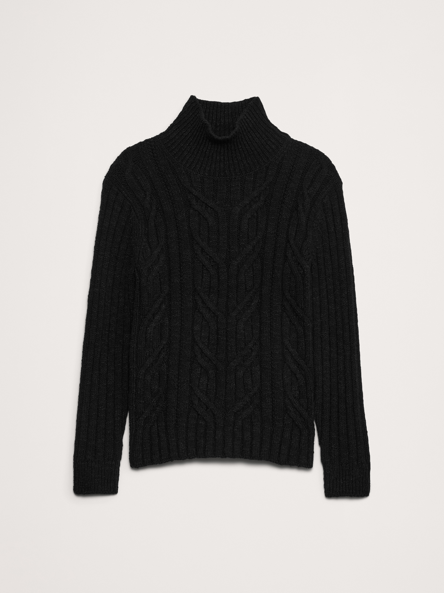 Cotton-Wool Cable-Knit Sweater