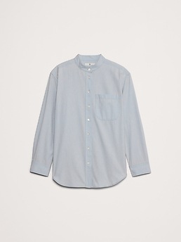 Denim Band Collar Skipper Shirts［2316amy-1］デニムシャツ