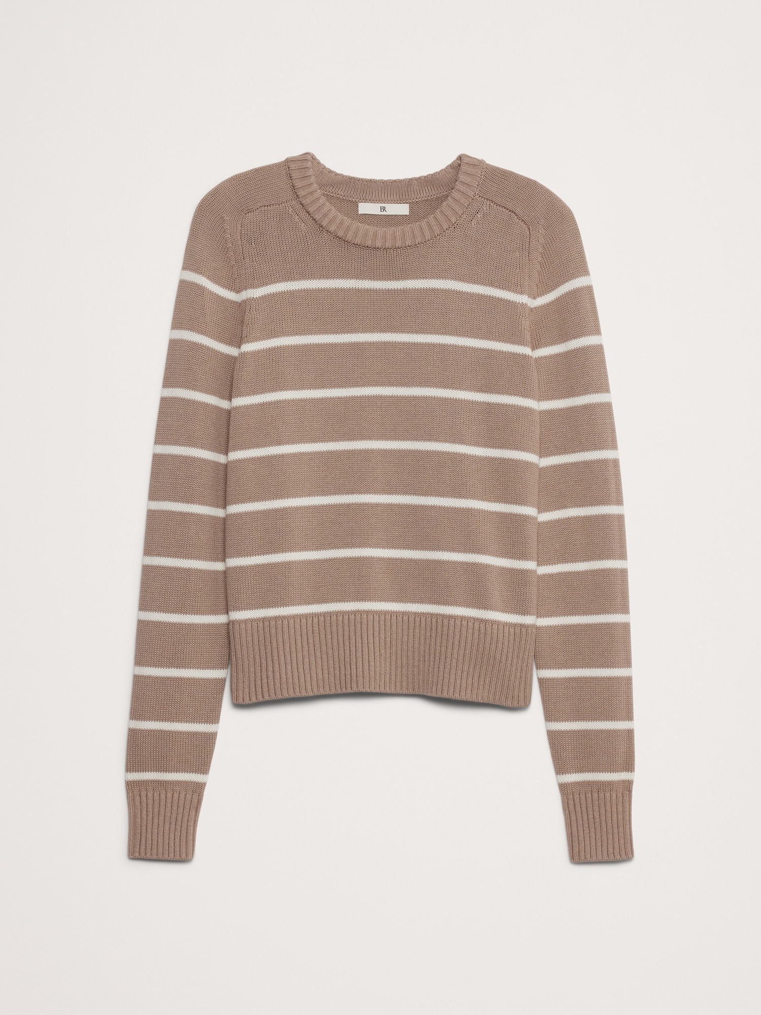 Cotton-Silk Crew-Neck Sweater