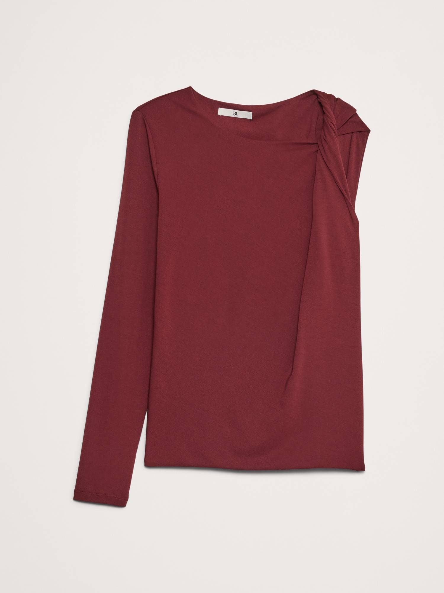 Cotton-Tencel™ Twisted One-Sleeve Top