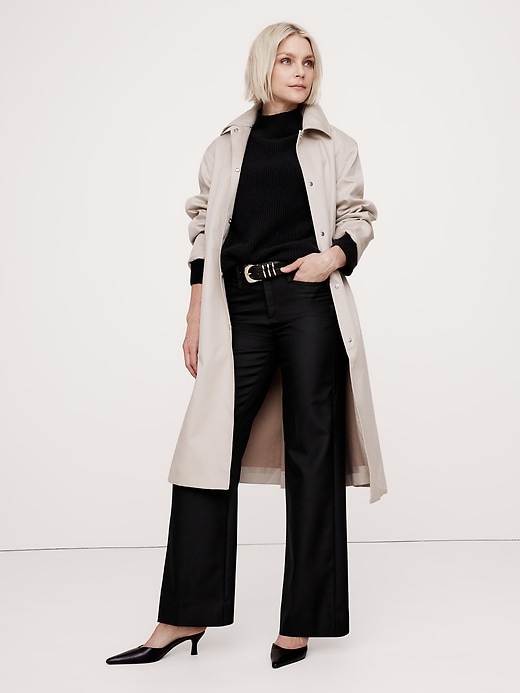 LIDNMSUMMER WOOL WIDE SLACKS　L LIDNMSUMMER WOOL WIDE SLACKS L