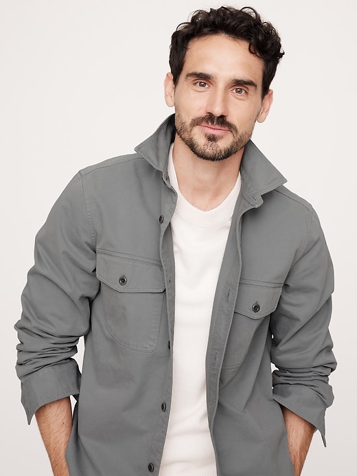 twill half shirt jacket / ジャケット / dium Standard-Fit Cotton Twill Shirt Jacket | Banana Republic