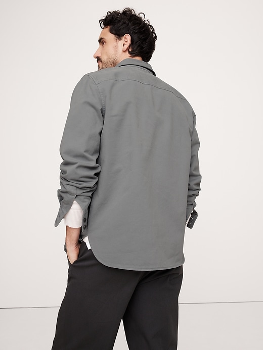 Standard-Fit Cotton Twill Shirt Jacket | Banana Republic