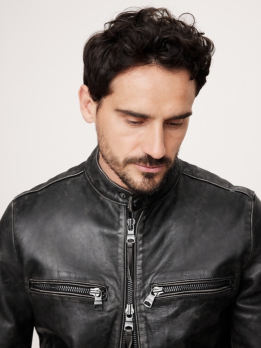 Banana Republic レザージャケット L size Leather Biker Jacket | Banana Republic