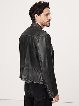 Leather Biker Jacket Banana Republic