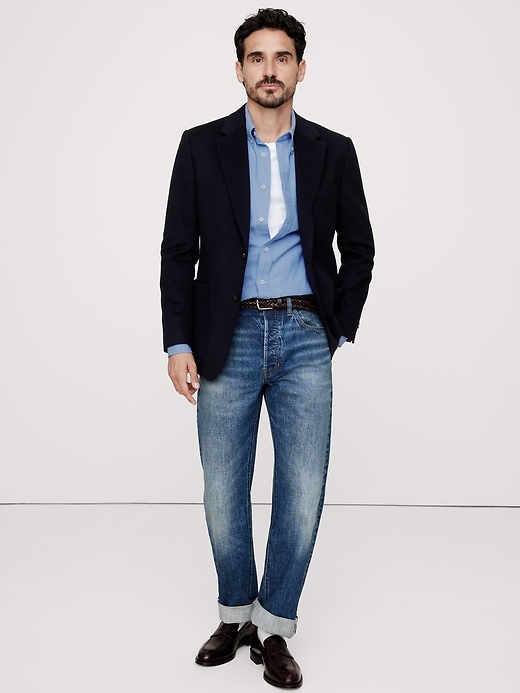 Linen-Cotton Pique Shirt | Banana Republic