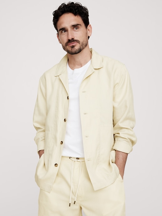 Tencel™-Linen Shirt Jacket | Banana Republic