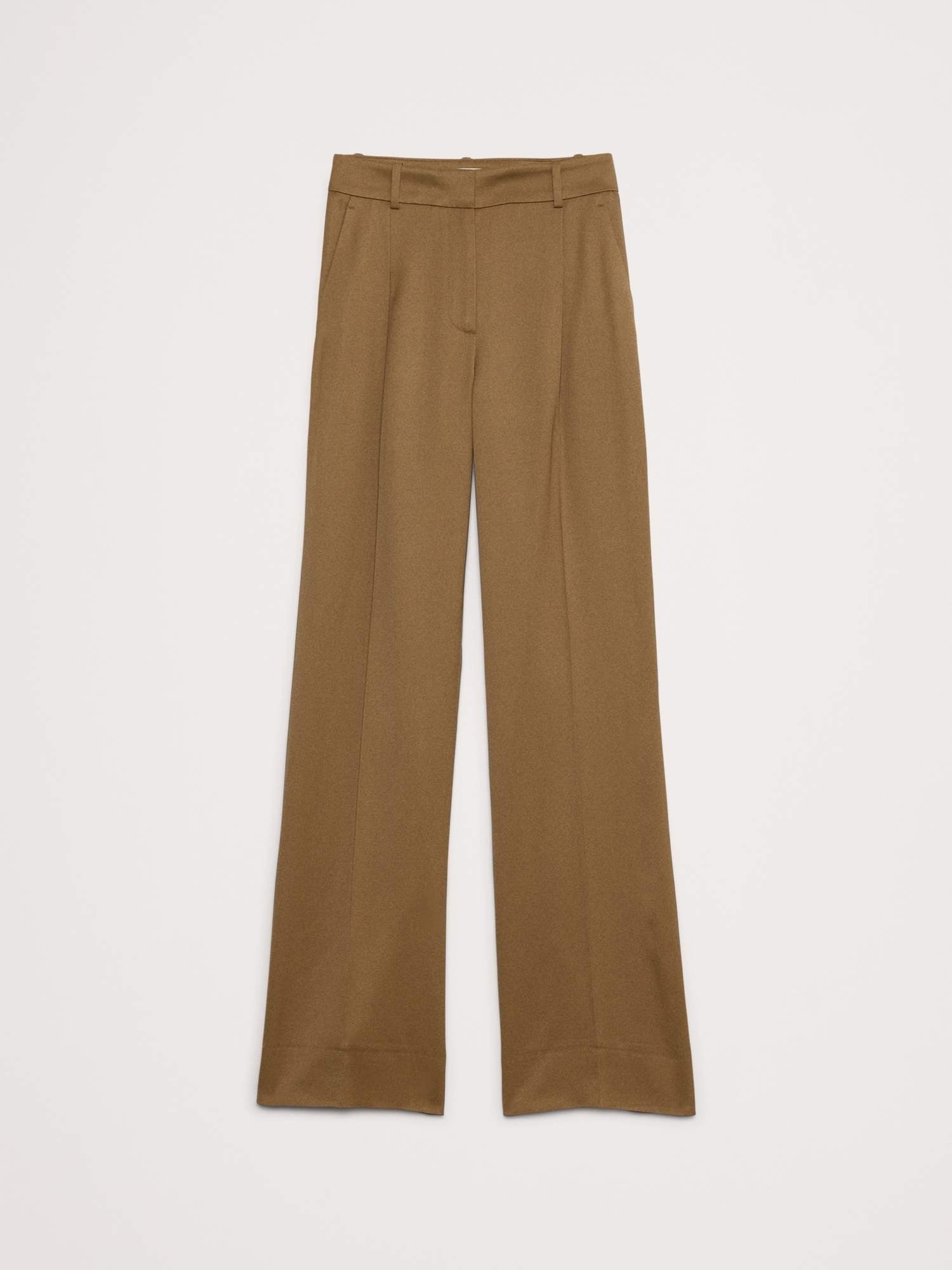 High-Rise Wide-Leg Italian Satin Pant