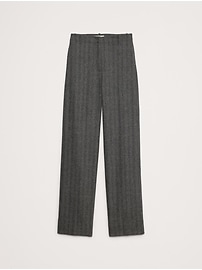 High-Rise Modern Straight Herringbone Pant