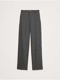 High-Rise Modern Straight Herringbone Pant