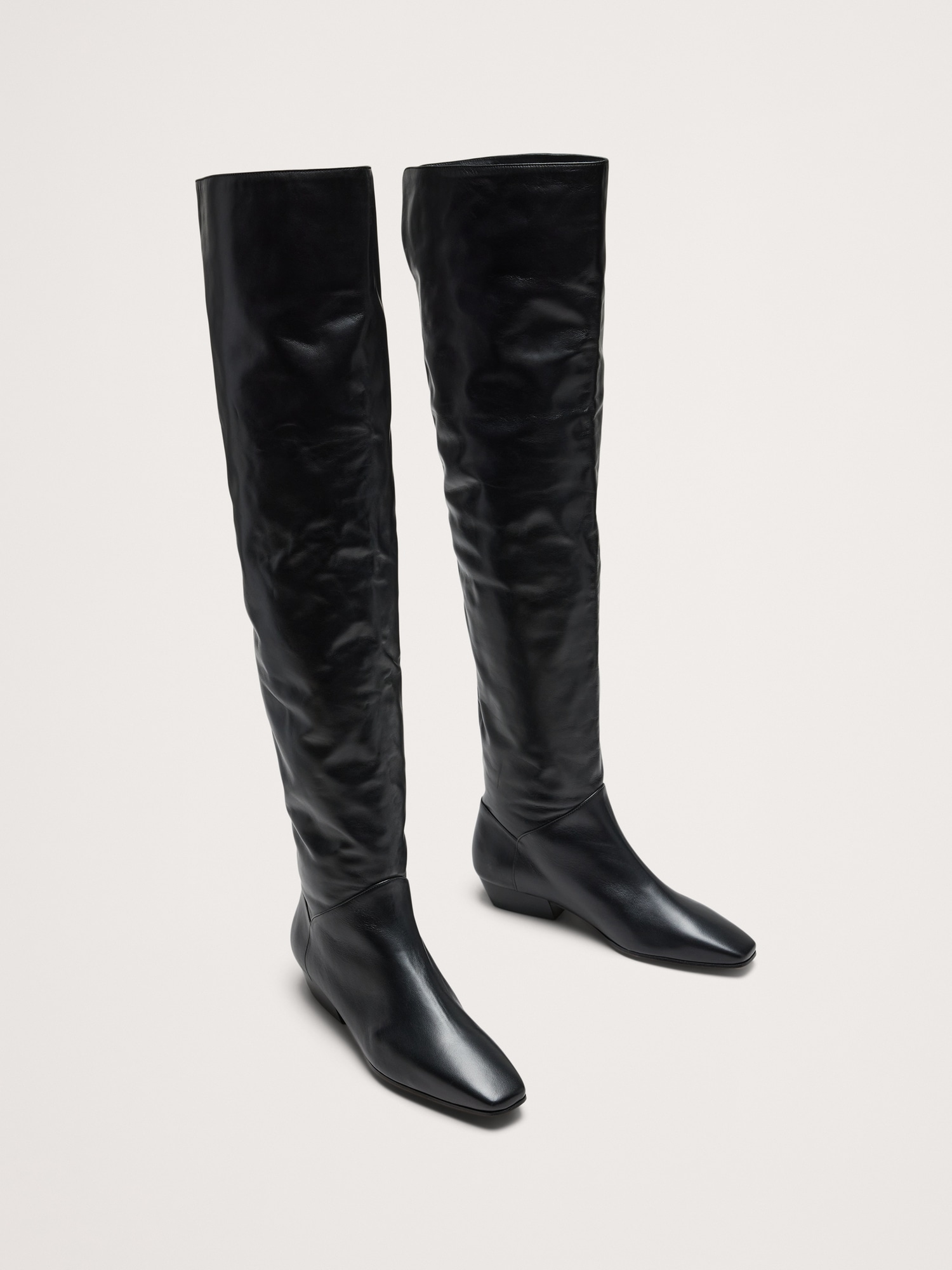 Italian Leather Over-The-Knee Boot