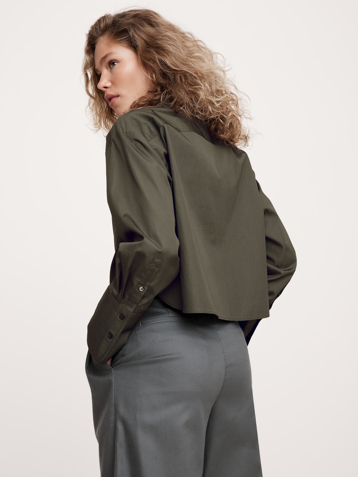 The Boxy Crop Linen Shirt