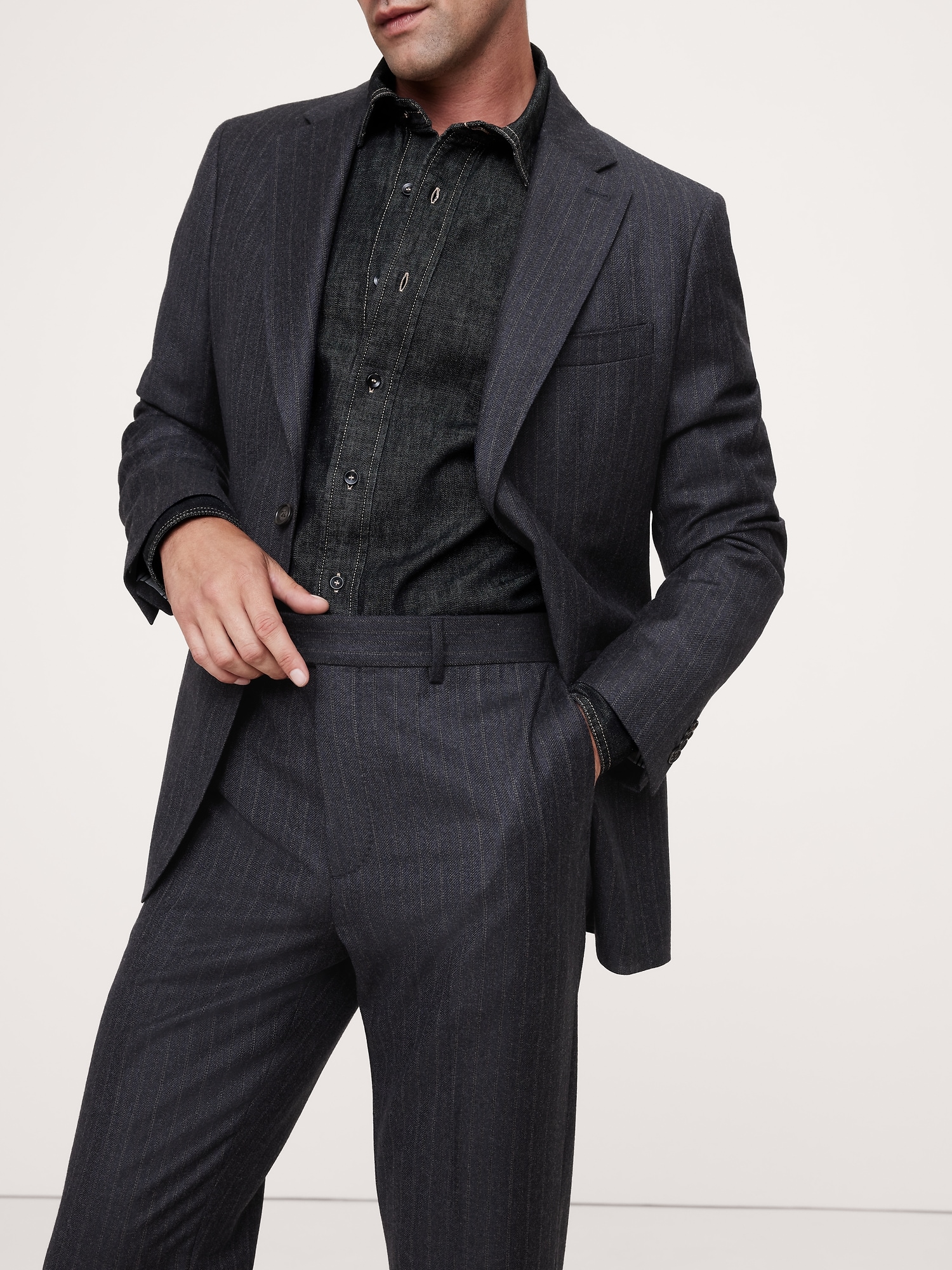 Signature Italian Wool Flannel Suit Pant