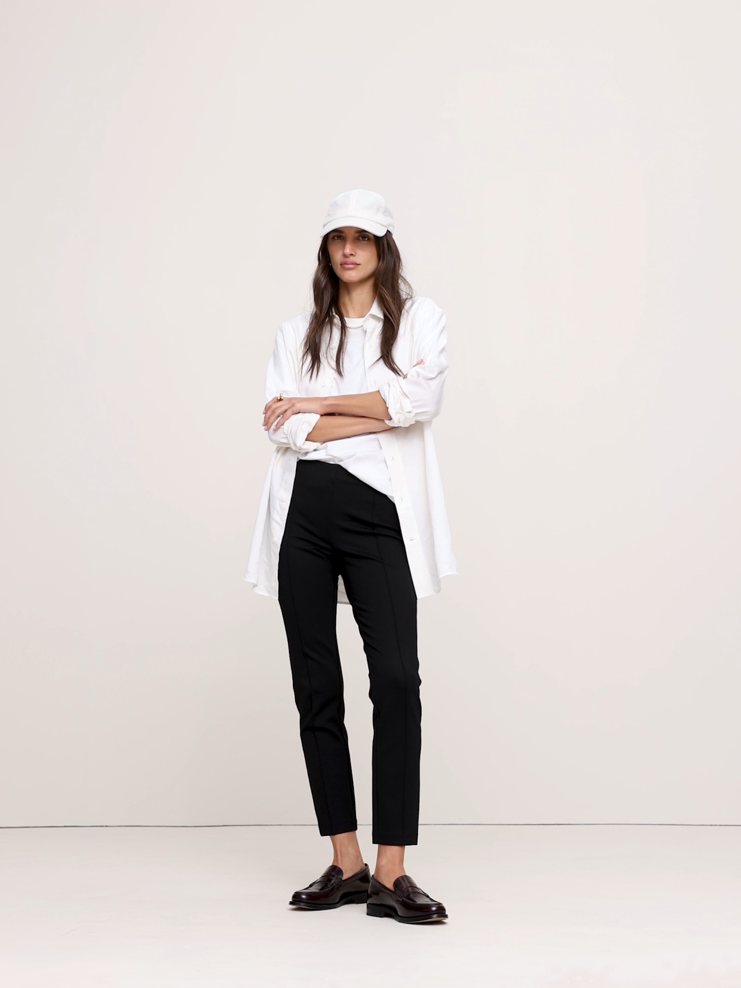 Женские брюки Banana Republic Skinny Everywhere Ponte Pant, цвет: Чёрный — фото 4