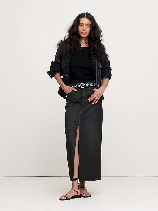 Denim Maxi Skirt | Banana Republic
