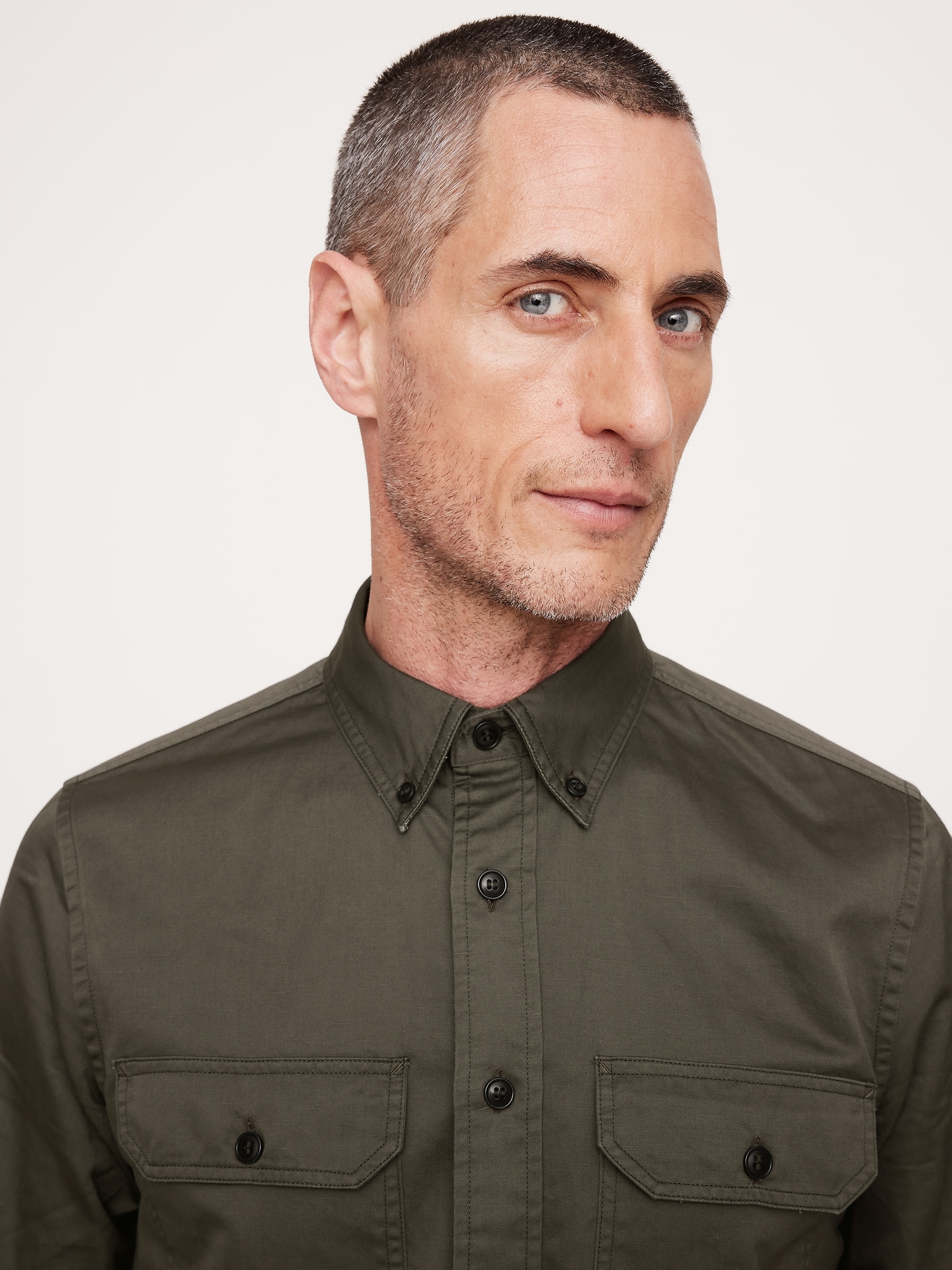 Cotton-Linen Utility Shirt