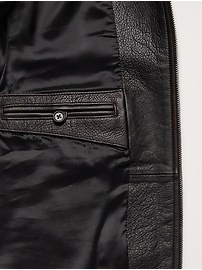 Oversized Leather Bomber Jacket