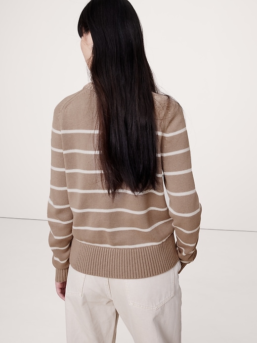 Cotton-Silk Crew-Neck Sweater | Banana Republic