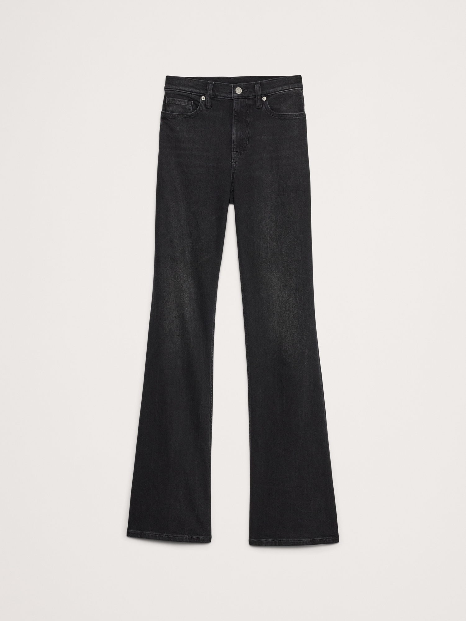 Женские джинсы Banana Republic High-Rise Relaxed Flare Jean, цвет: Чёрный варёный — фото 4