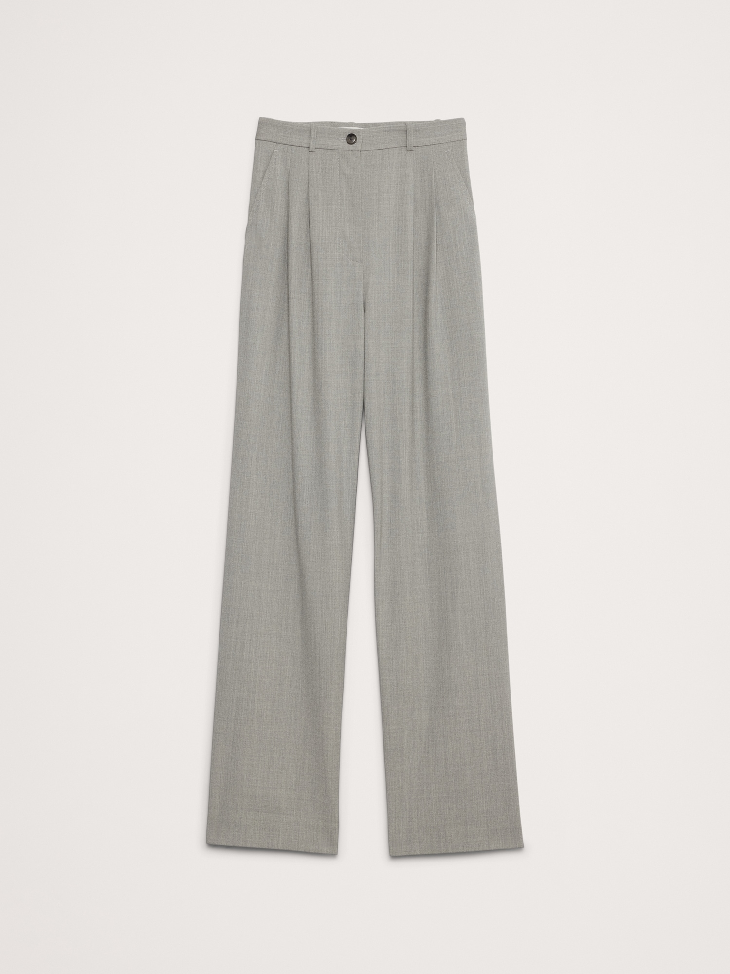 High-Rise Wide-Leg Wool Pant