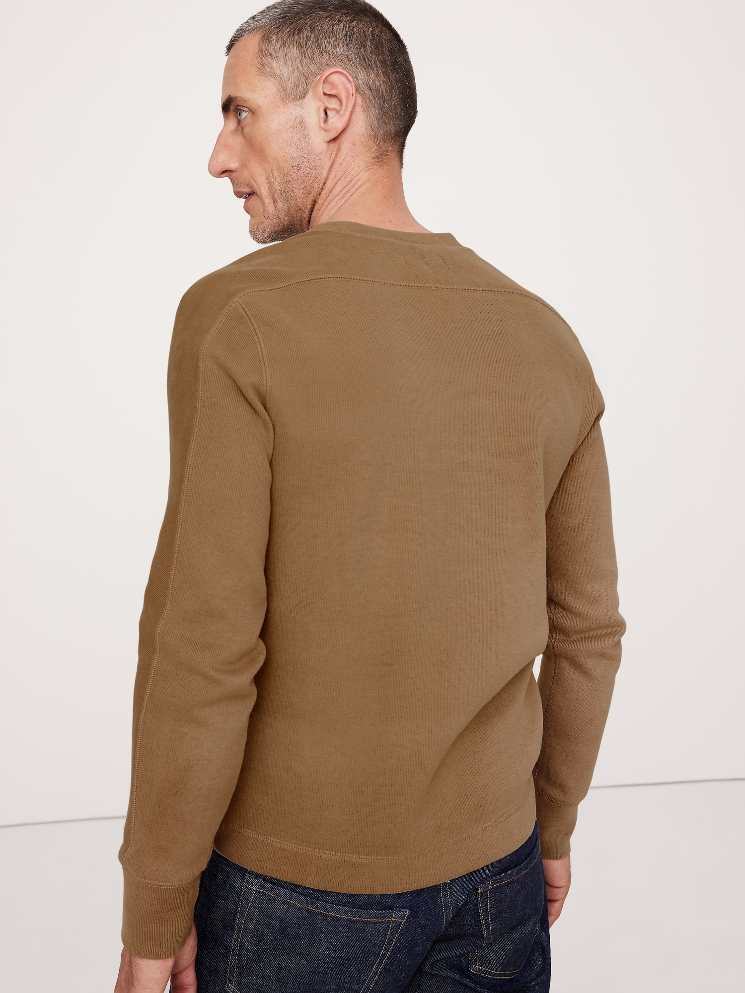 Double-Knit Henley T-Shirt