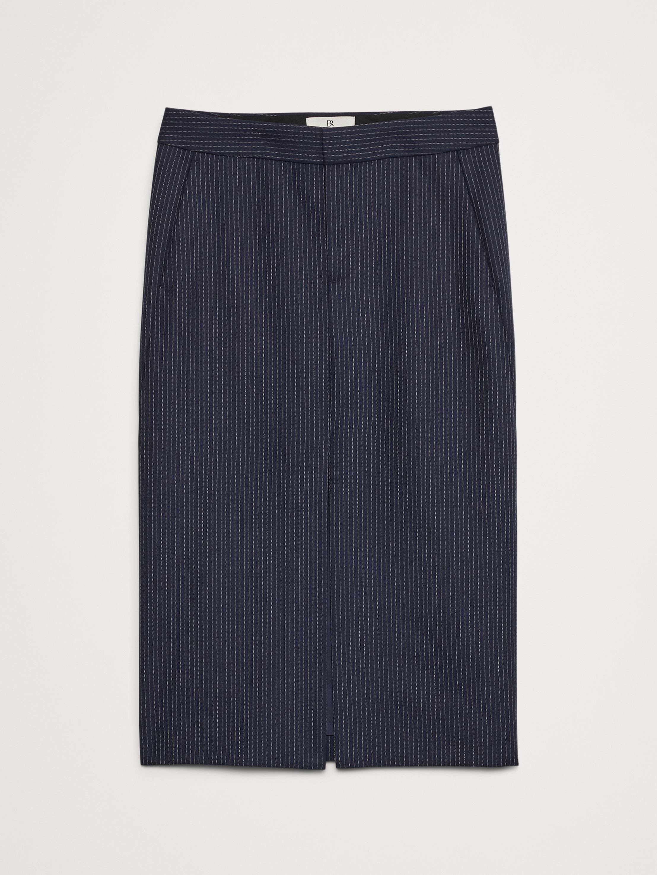 【BAON】Tobel stripe wool pleated midi skirt - Wool 50 BAON】Tobel stripe wool pleated midi skirt - Wool 50