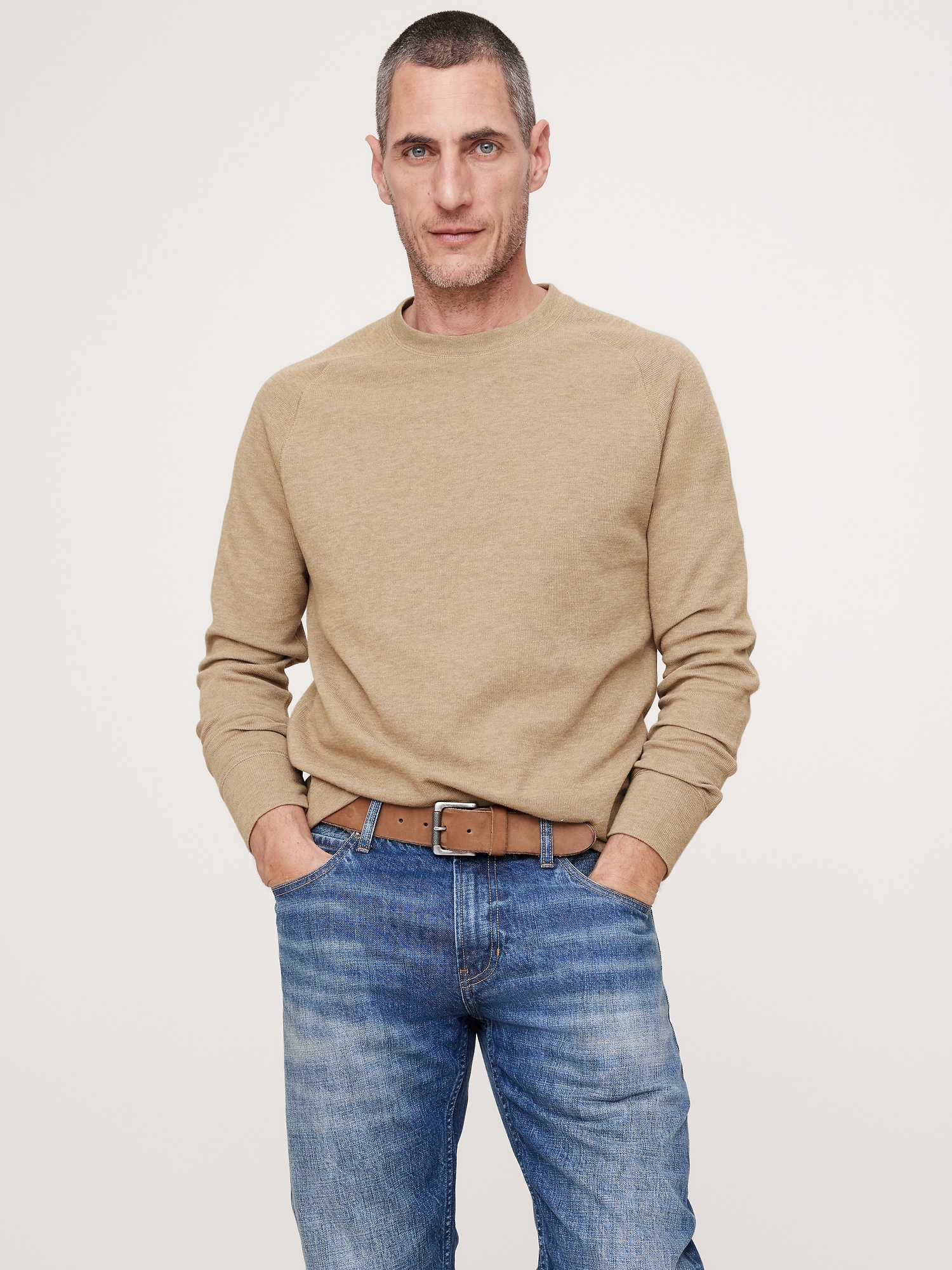 Slub Double-Knit Crew-Neck T-Shirt