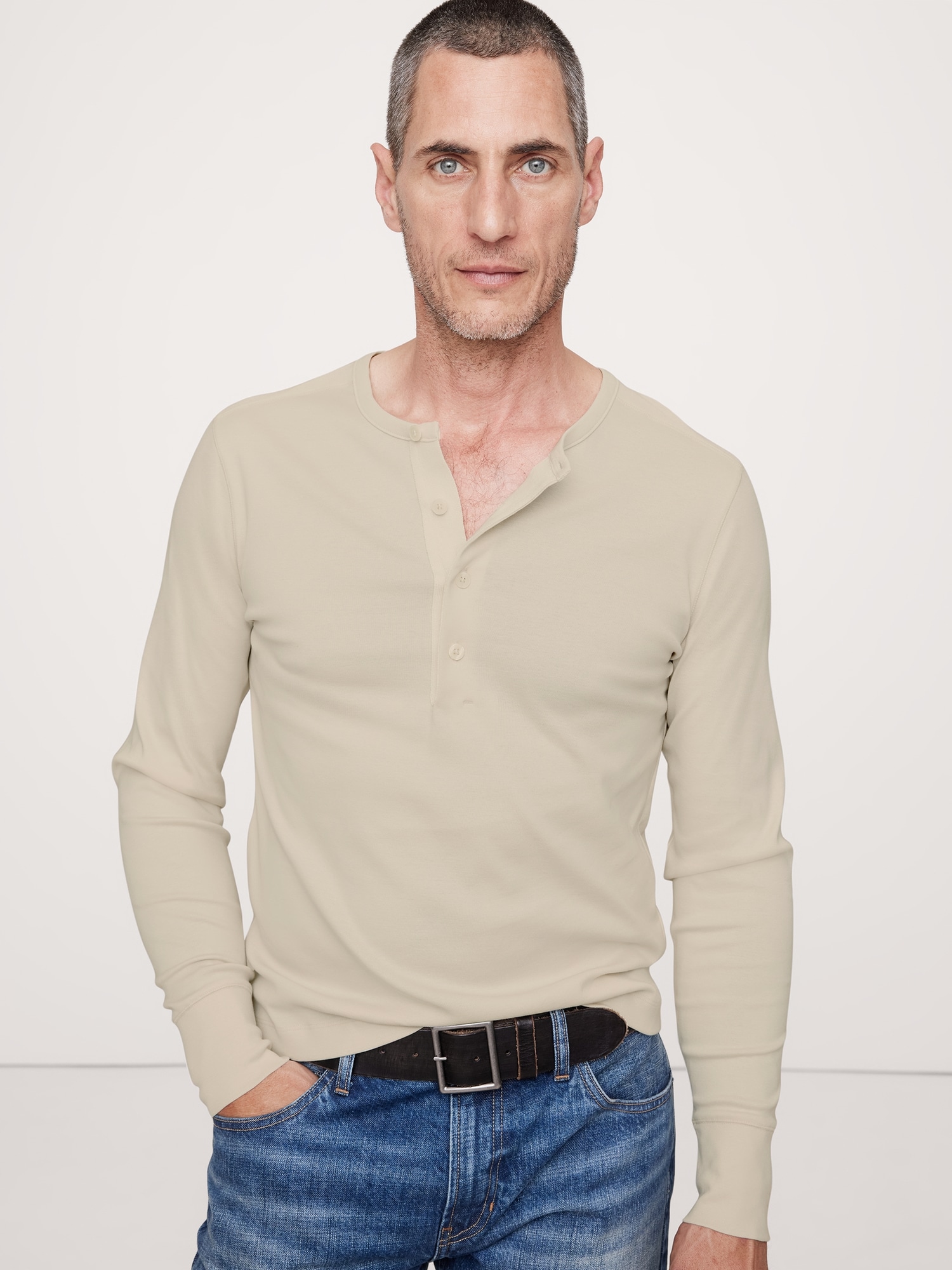 Cotton Henley T-Shirt