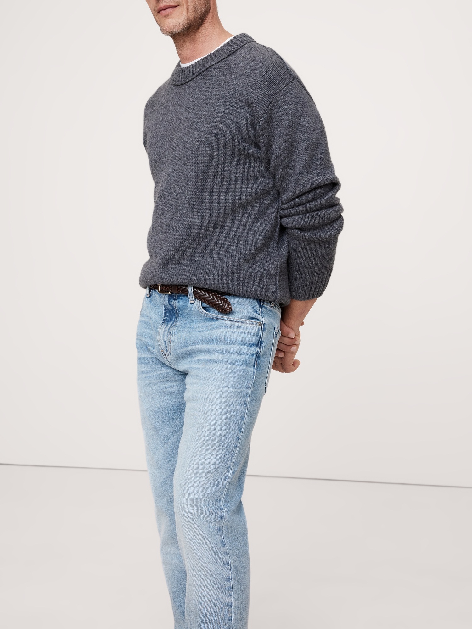 Мужские джинсы Banana Republic Slim Authentic Jean, цвет: Светлая варка — фото 2