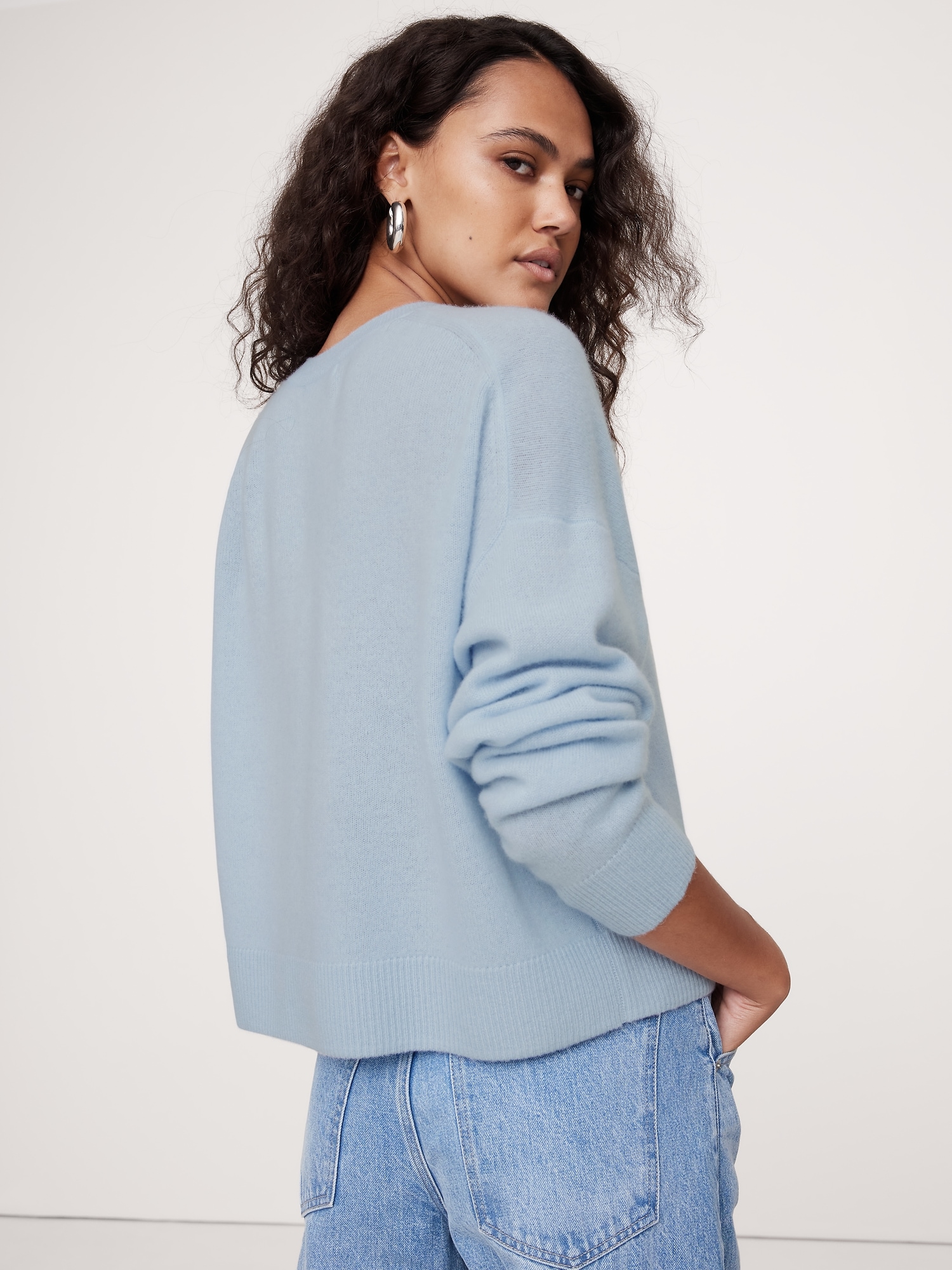 Caro Cropped Lightweight Cashmere Sweater