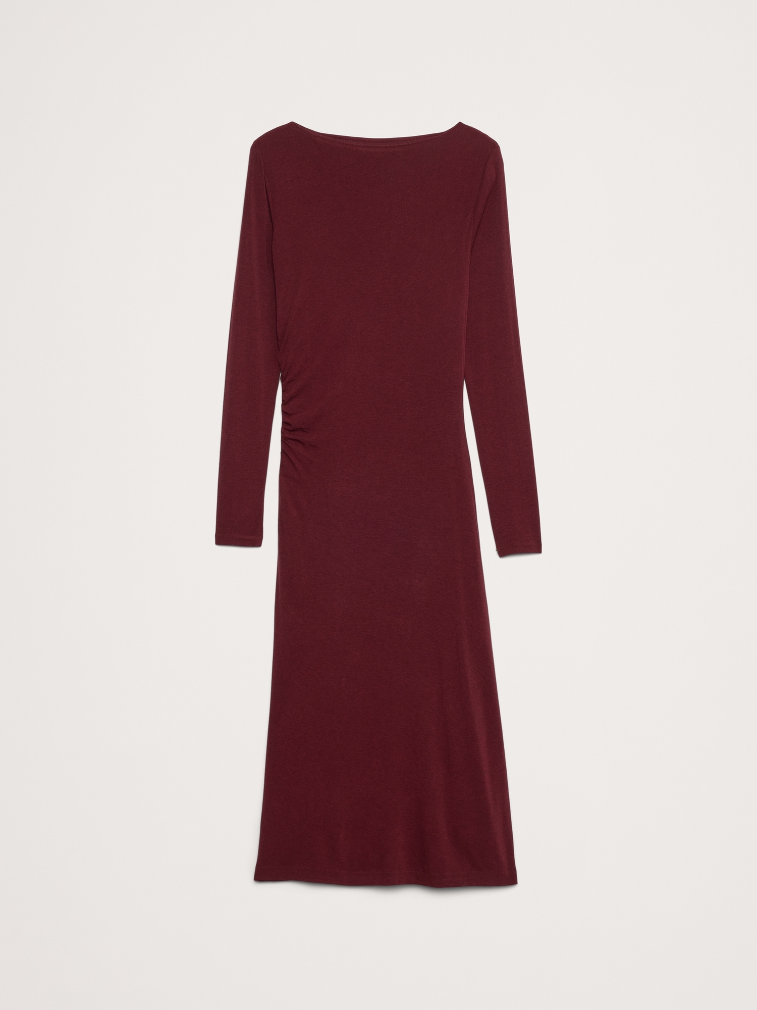 Wool-Blend Asymmetric Midi Dress