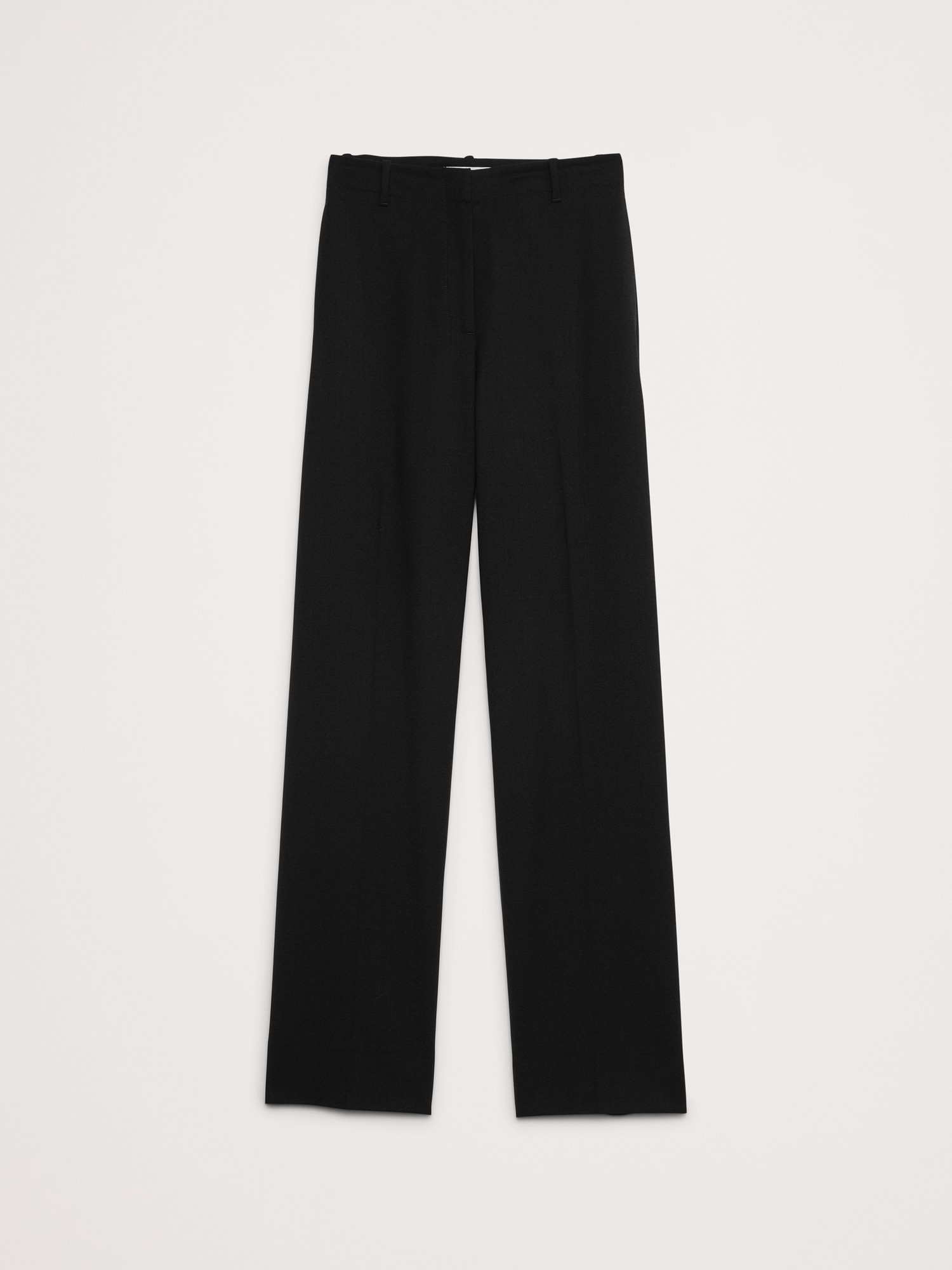 High-Rise Modern Straight Siena Italian Wool Pant