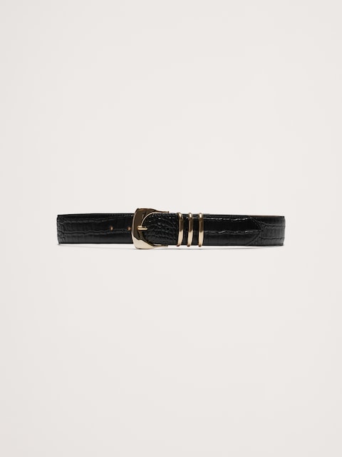 Fiori Embossed Leather Belt