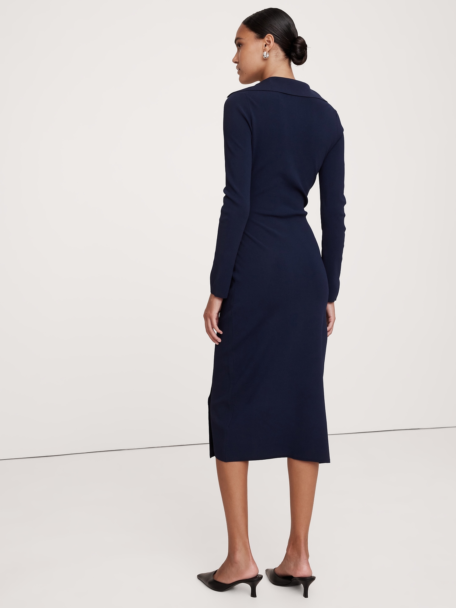 Polo Wrap Sweater Dress