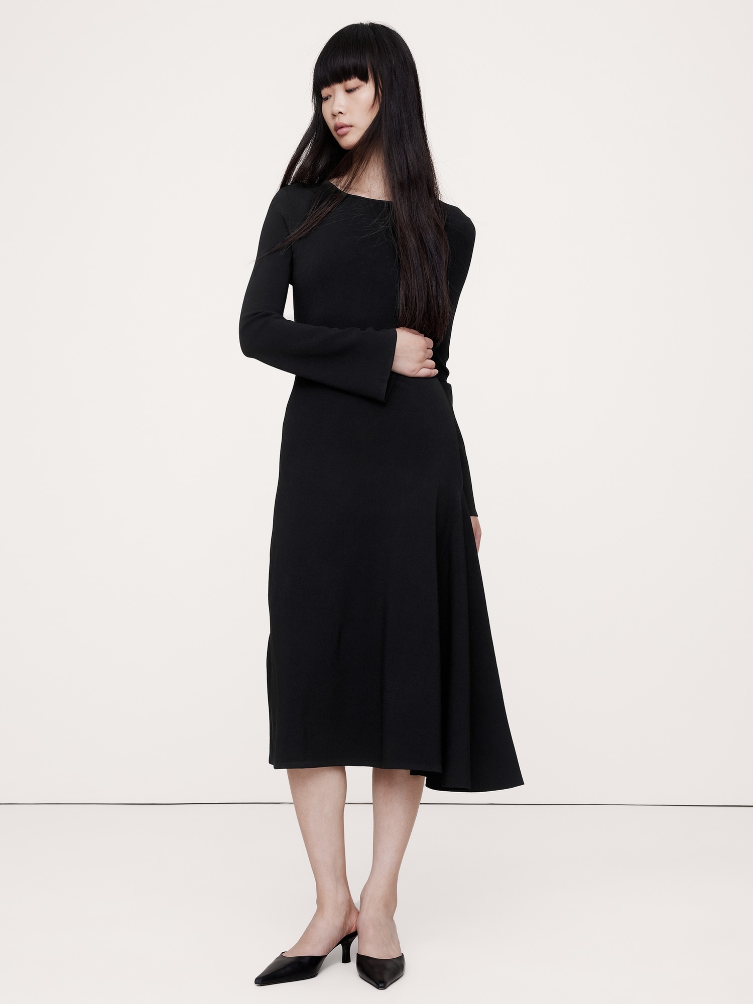 Flare sleeve sweater dress hotsell