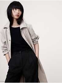 Soho High-Rise Wide-Leg Italian Wool Pant | Banana Republic