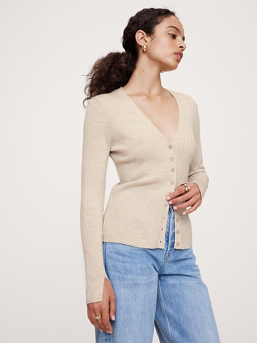 トップス BATONER SOLID WOOL RIB CARDIGAN BATONER limited ITEM “ SOLID WOOL RIB DRIVERS | Unlimited