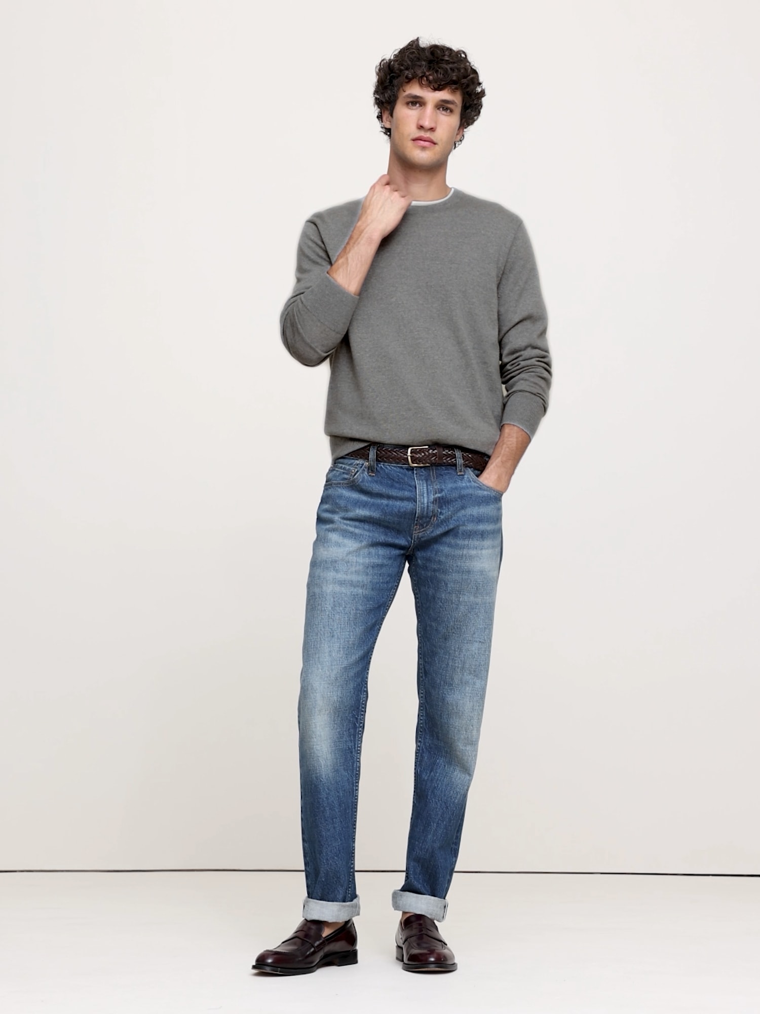 Image number 2 showing, Italian Merino Crew-Neck Sweater