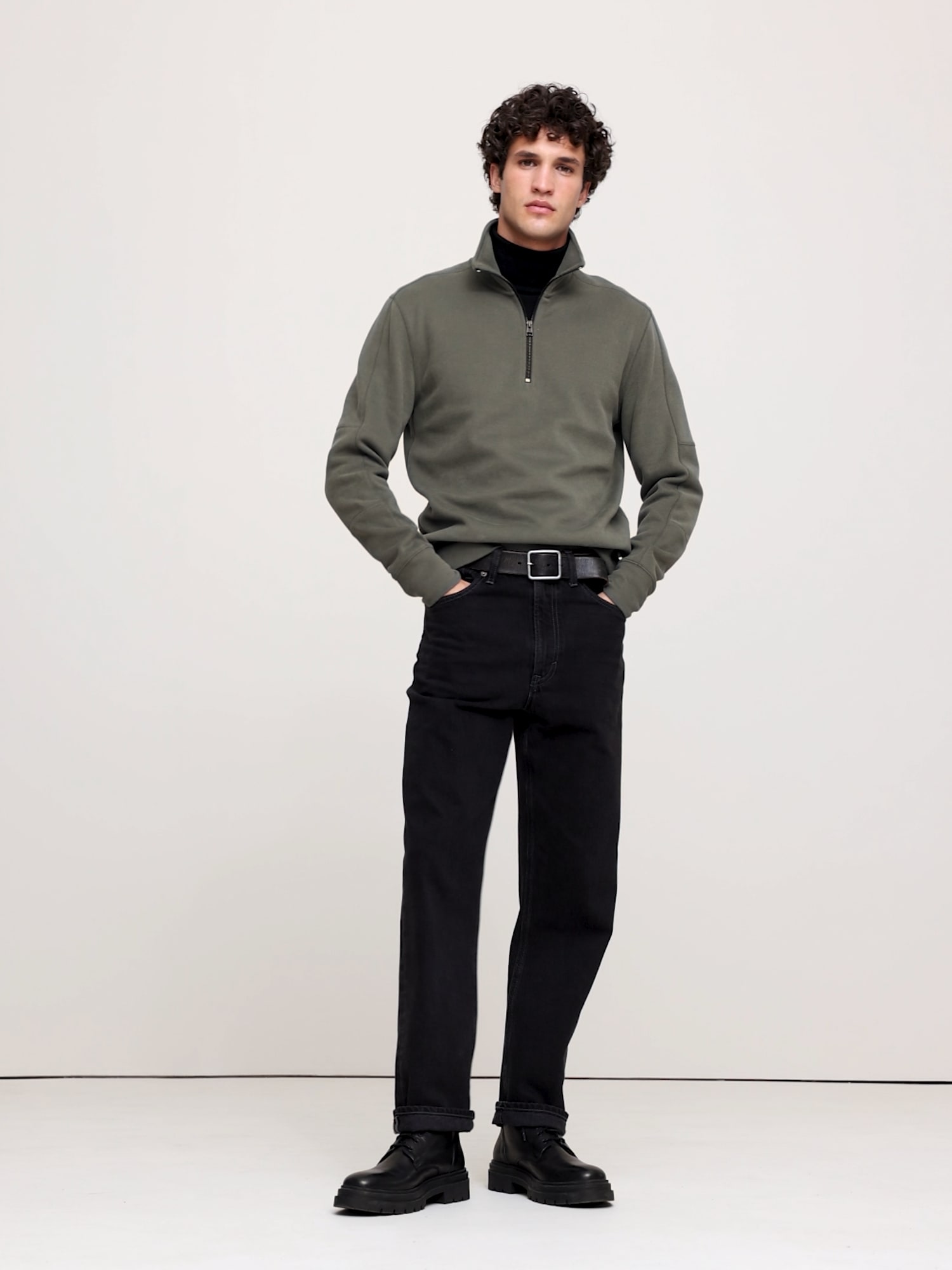 Image number 2 showing, Ribbed Half-Zip Sweatshirt
