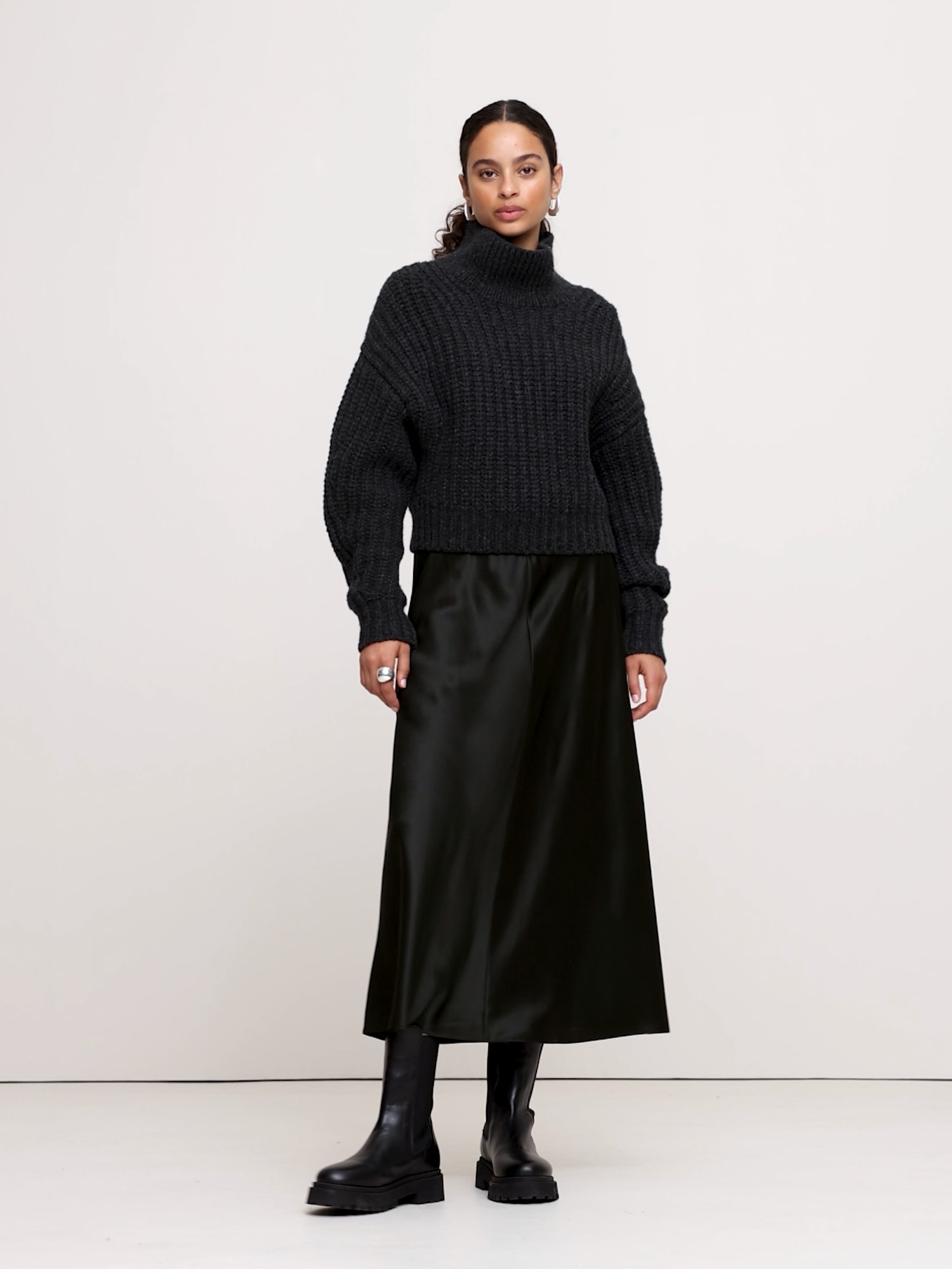 Image number 2 showing, Bias-Cut Silk Midi Skirt