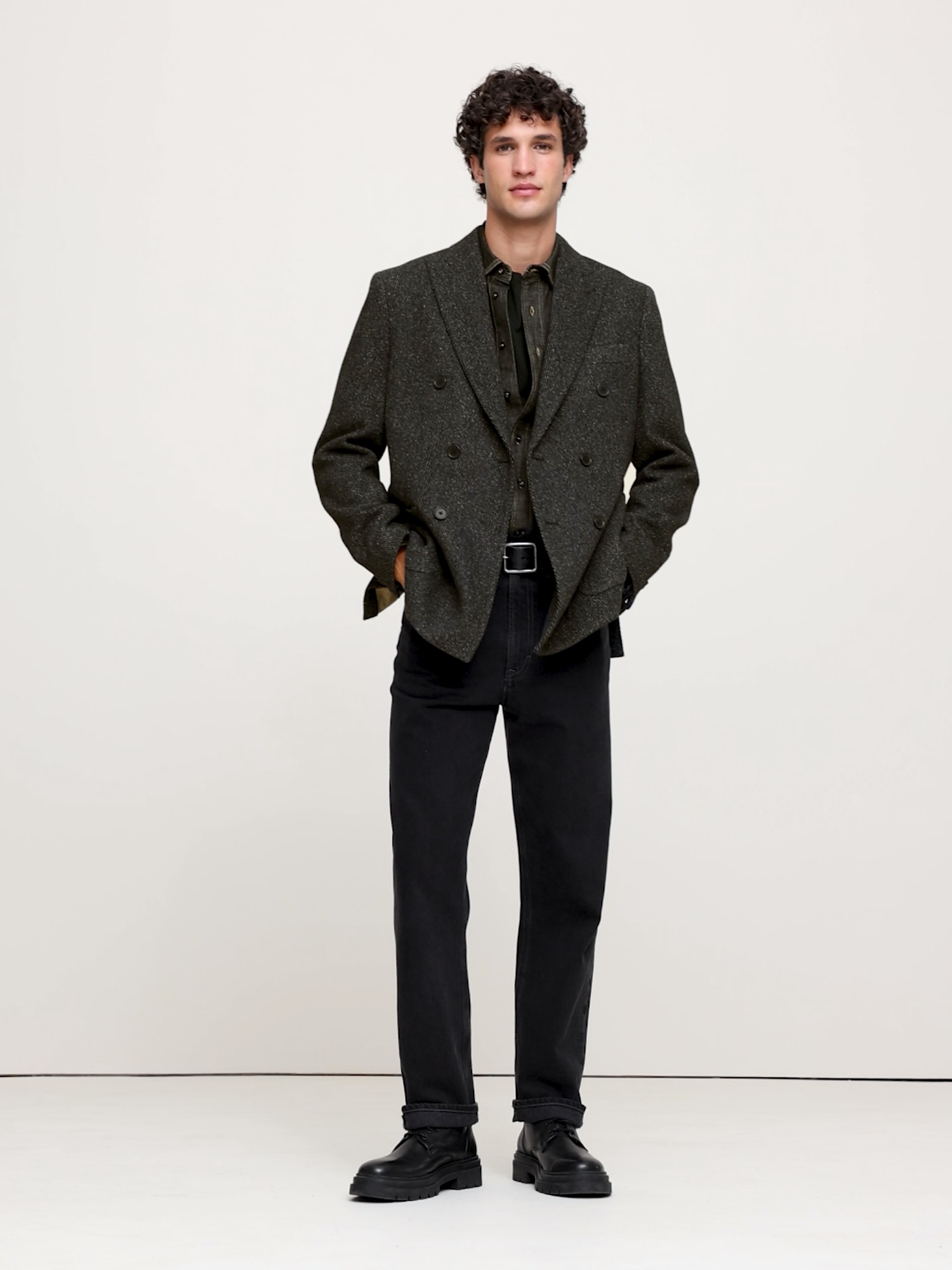 Image number 2 showing, Italian Tweed Double-Breasted Sport Coat