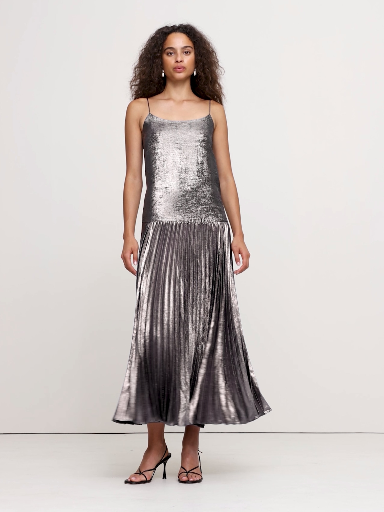 Image number 2 showing, Pleated Drop-Waist Maxi Dress
